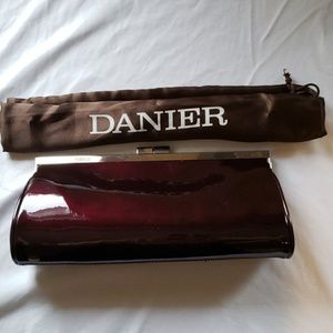 Danier Dark Plum Clutch NWOT